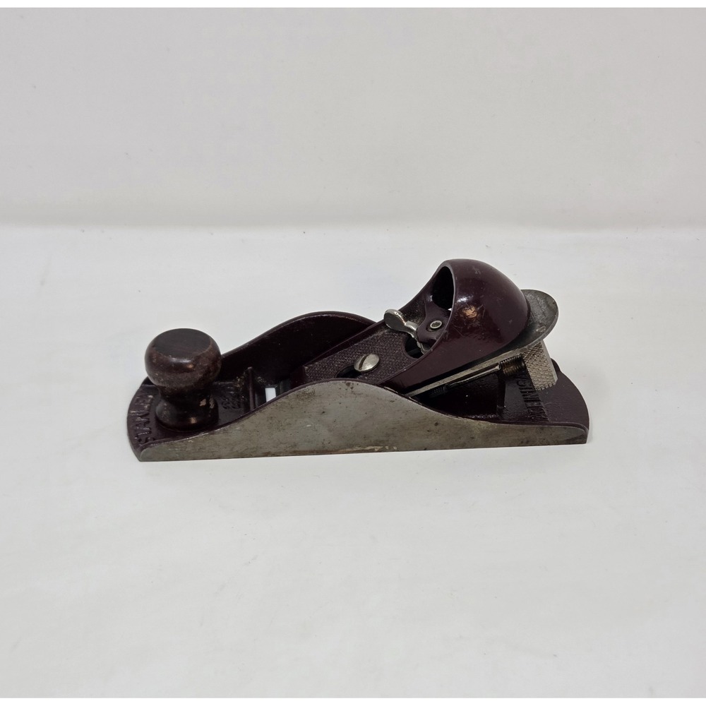 Stanley No. 220 Block Plane 7in Vintage‎ Cast Iron Woodworking Tool USA